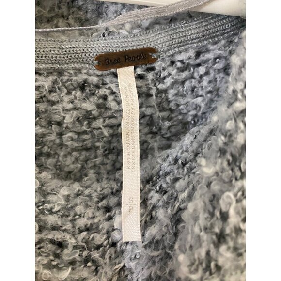 Free People Women's Heather Grey Mock Neck Knit Sweater - Small - Picture 3 of 14